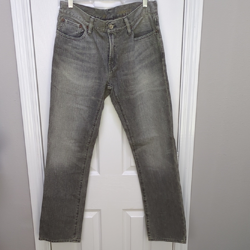 Gap 1969 Men's Gray Skinny Denim Jeans, 33x32